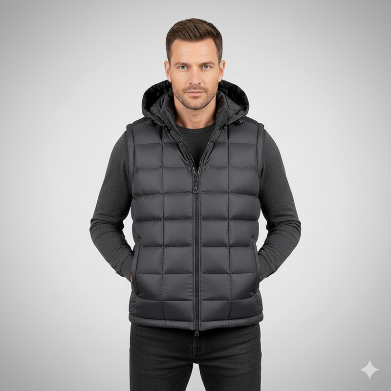 Men's Waterproof Hooded Waistcoat