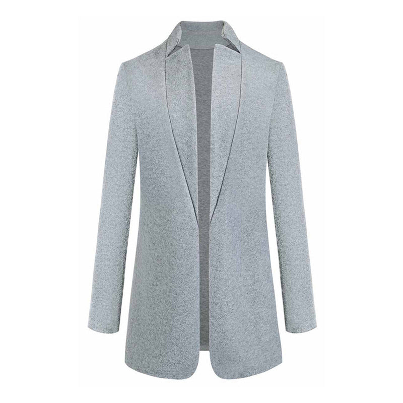 Stylish Women's Long Wool Trench Coat - Stand Collar, Sleek Fit & Warmth for Every Occasion