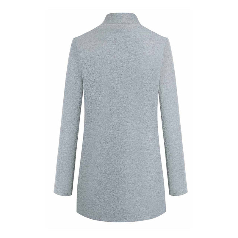 Stylish Women's Long Wool Trench Coat - Stand Collar, Sleek Fit & Warmth for Every Occasion