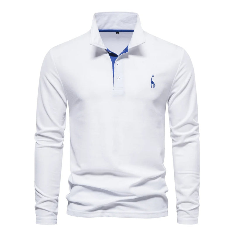 Men's Long Sleeve Polo Jumper - Stylish Button Placket & Classic Collar - Comfortable & Versatile Knitwear