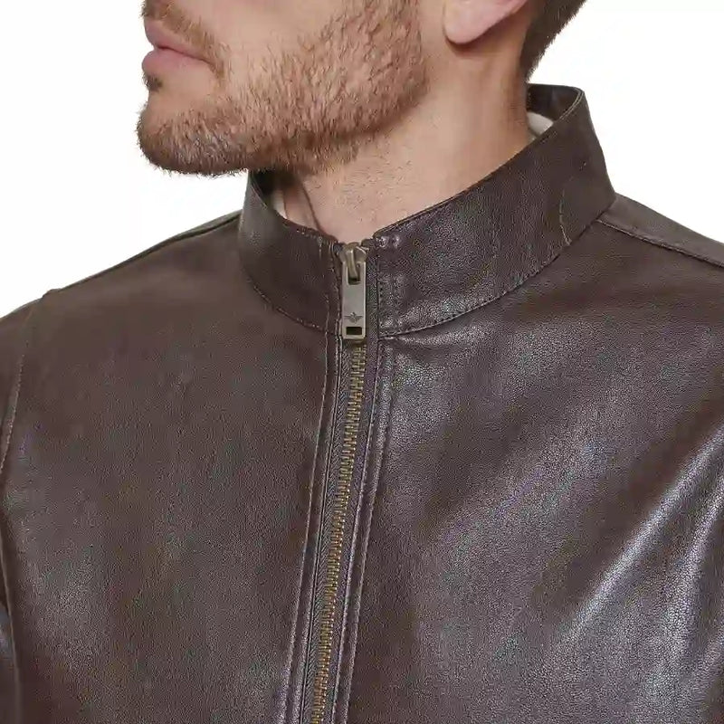 Men's James Brown Premium Leather Jacket - Classic Style & Durable Design