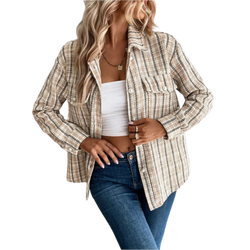 Women's Stylish Button-Up Long Sleeve Blouse - Versatile Casual & Workwear Top