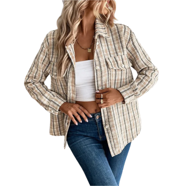 Women's Stylish Button-Up Long Sleeve Blouse - Versatile Casual & Workwear Top