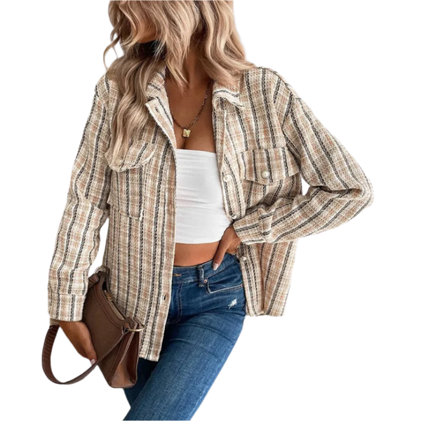 Women's Stylish Button-Up Long Sleeve Blouse - Versatile Casual & Workwear Top
