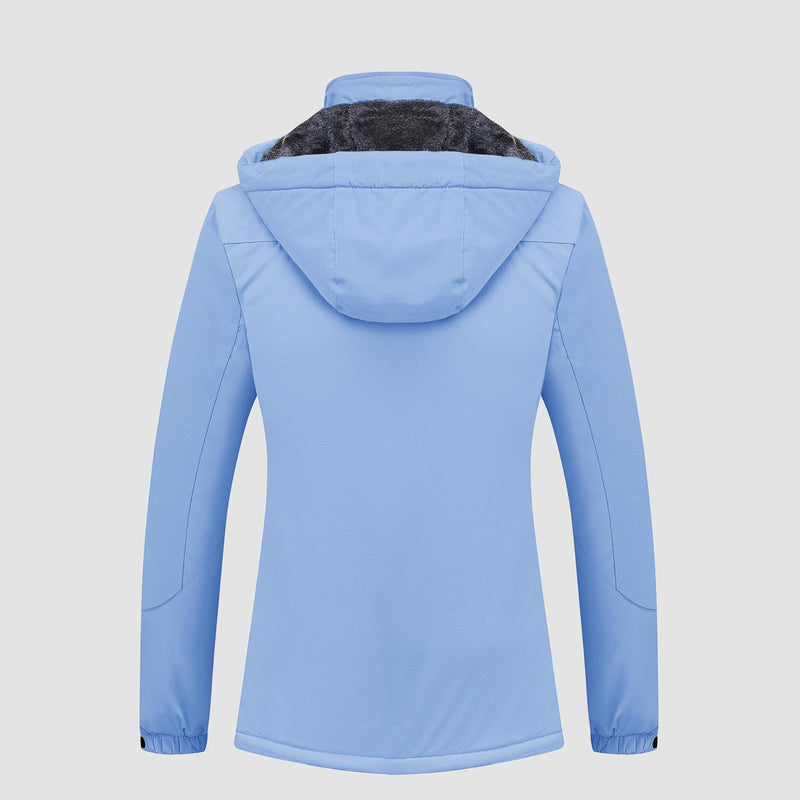 Women's Water-Resistant Fleece Ski Jacket - 4 Pocket Design for Ultimate Comfort and Convenience