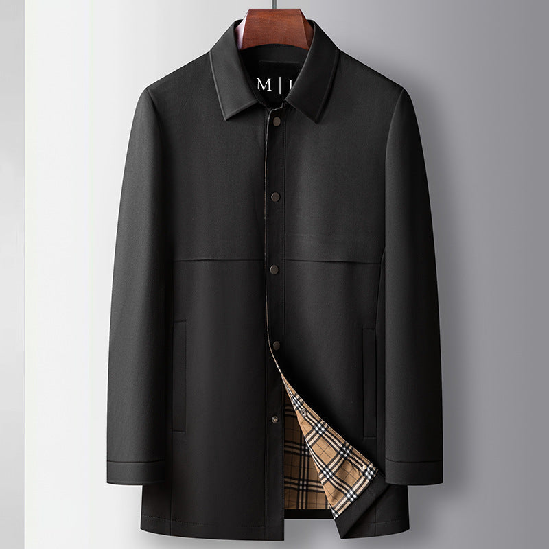 Lorenzo Vitali Men's Business Windbreaker Jacket - Lightweight, Stylish & Waterproof Outerwear for Professional Comfort