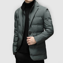 Lorenzo Vitali Men's Ridge Down Jacket - Lightweight, Insulated, Water-Resistant Winter Coat