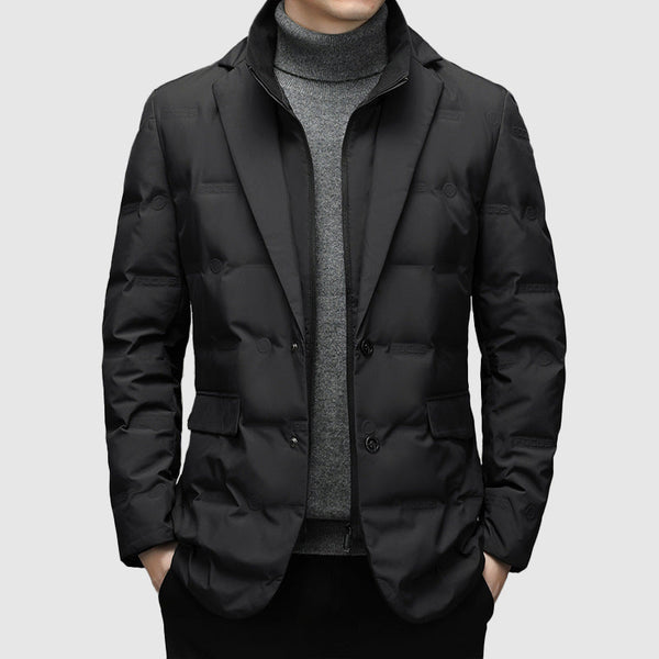 Lorenzo Vitali Men's Ridge Down Jacket - Lightweight, Insulated, Water-Resistant Winter Coat