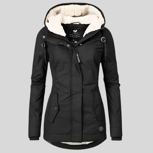 Women's Waterproof Hooded Rain Jacket with Extended Back Hem - Lightweight & Breathable Outdoor Coat