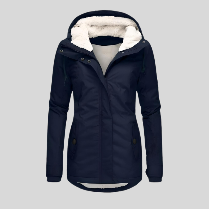 Women's Waterproof Hooded Rain Jacket with Extended Back Hem - Lightweight & Breathable Outdoor Coat