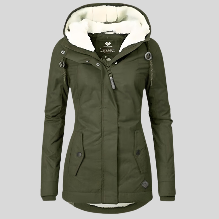 Women's Waterproof Hooded Rain Jacket with Extended Back Hem - Lightweight & Breathable Outdoor Coat