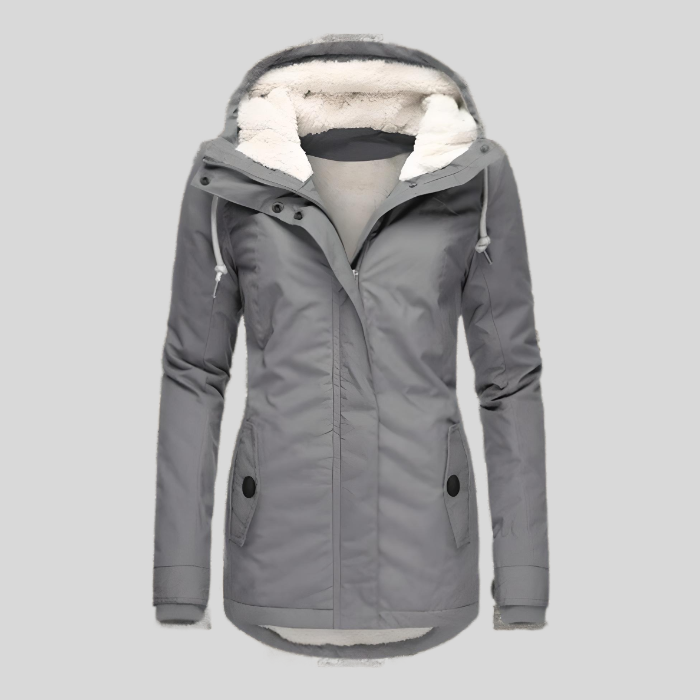 Women's Waterproof Hooded Rain Jacket with Extended Back Hem - Lightweight & Breathable Outdoor Coat