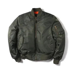 Women's Windproof Bomber Jacket with Zip Pocket & Ribbed Cuffs - Stylish & Functional Outerwear
