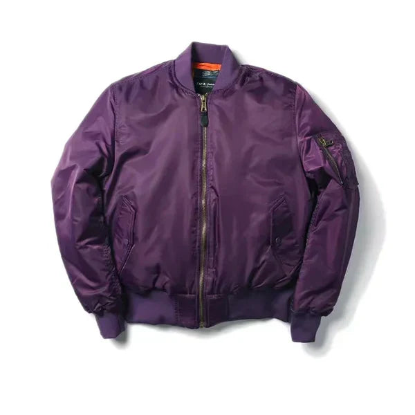 Women's Windproof Bomber Jacket with Zip Pocket & Ribbed Cuffs - Stylish & Functional Outerwear