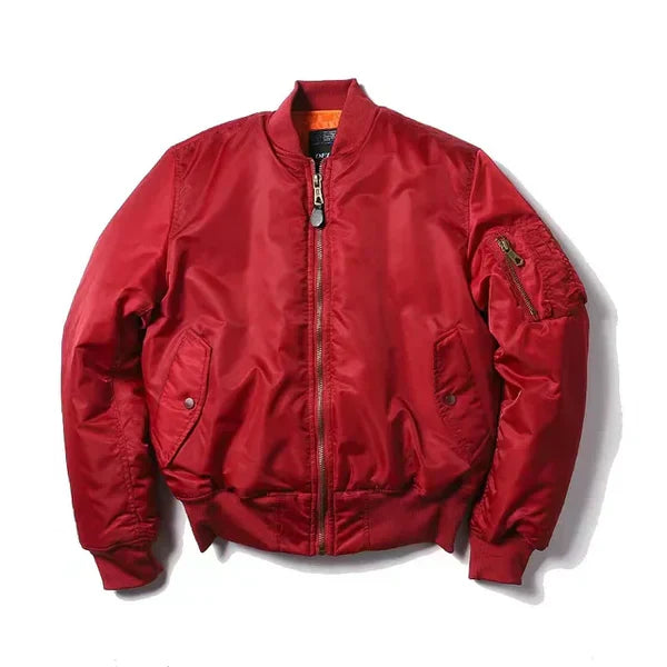 Women's Windproof Bomber Jacket with Zip Pocket & Ribbed Cuffs - Stylish & Functional Outerwear