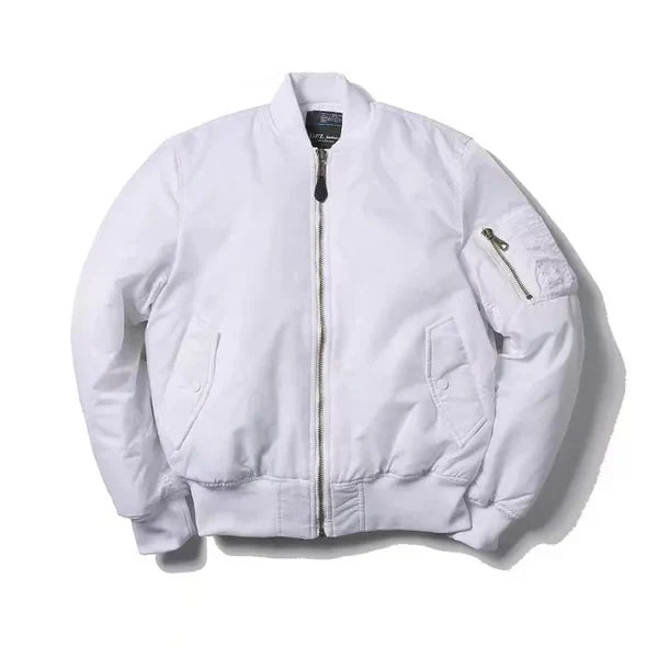 Women's Windproof Bomber Jacket with Zip Pocket & Ribbed Cuffs - Stylish & Functional Outerwear