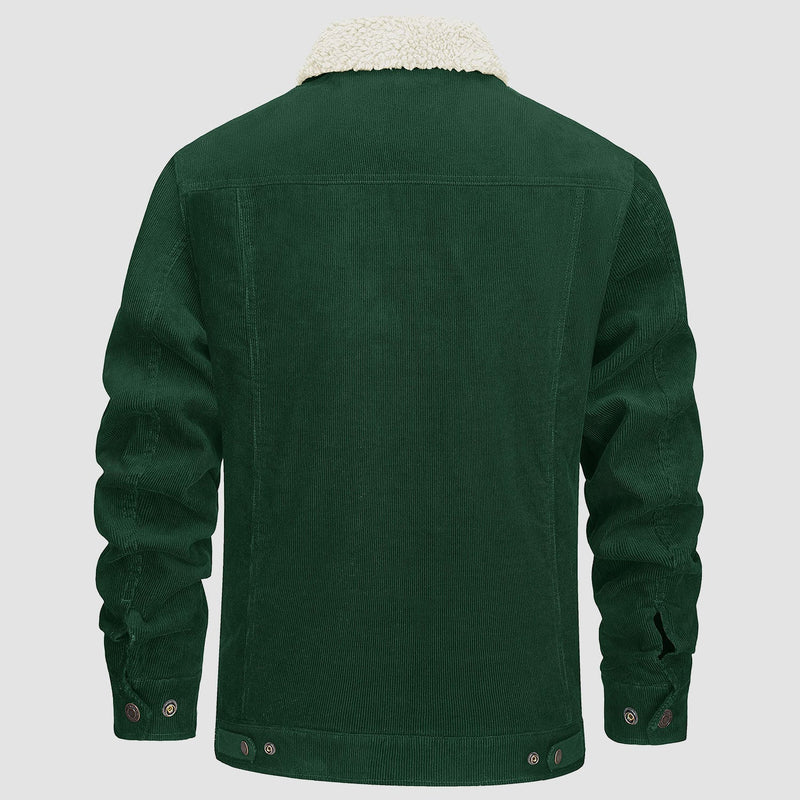 Men's Sherpa-Lined Corduroy Jacket - Warm Winter Coat for Ultimate Comfort