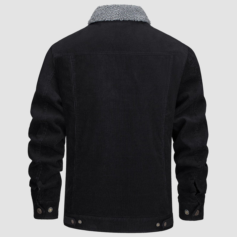 Men's Sherpa-Lined Corduroy Jacket - Warm Winter Coat for Ultimate Comfort