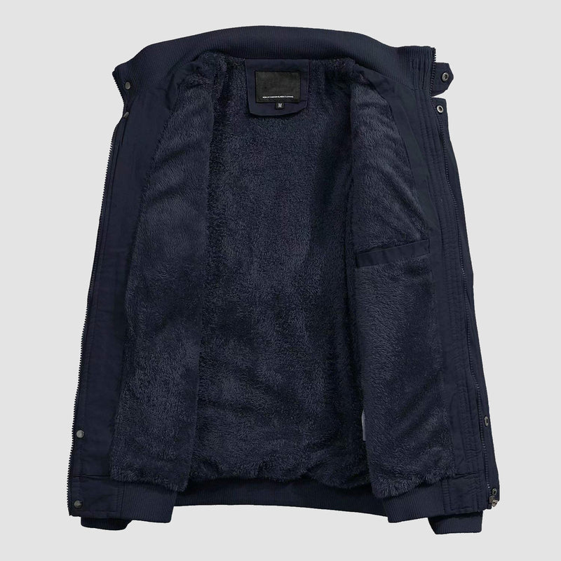 Men's Lightweight Cotton Military Bomber Jacket - Stylish Zip-Up Outerwear