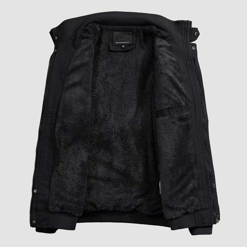 Men's Lightweight Cotton Military Bomber Jacket - Stylish Zip-Up Outerwear
