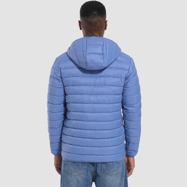 Men's Lightweight Quilted Hooded Puffer Jacket - Stylish Winter Coat for Ultimate Warmth