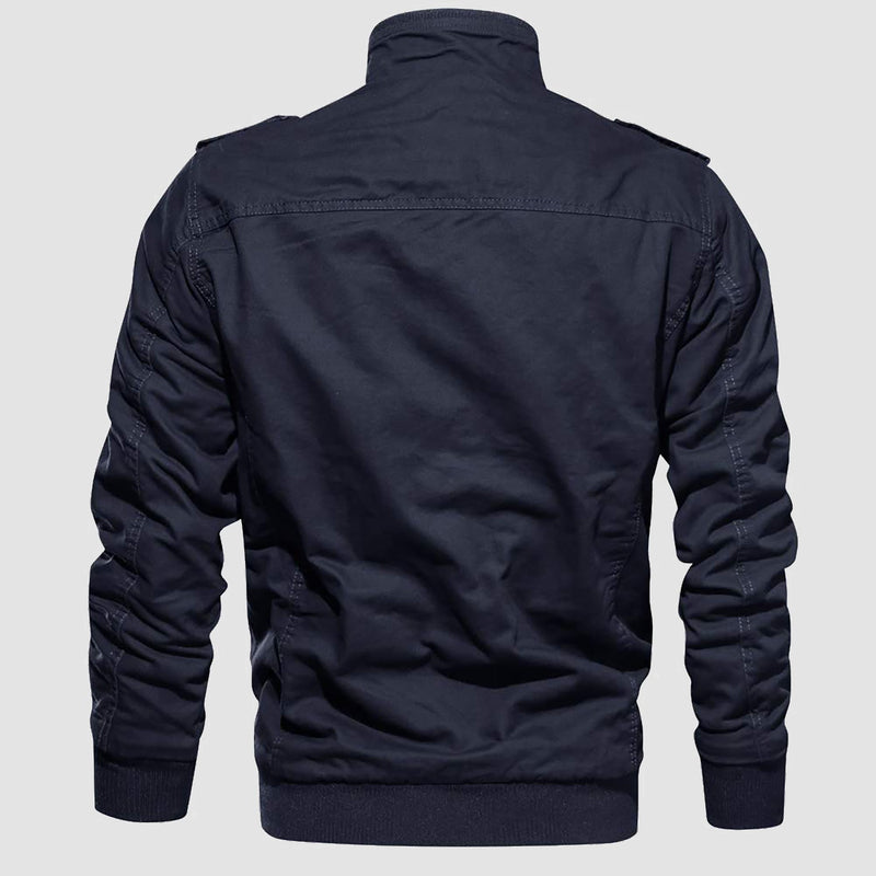 Men's Winter Tactical Cargo Jacket - Fleece Lined Military Coat for Cold Weather