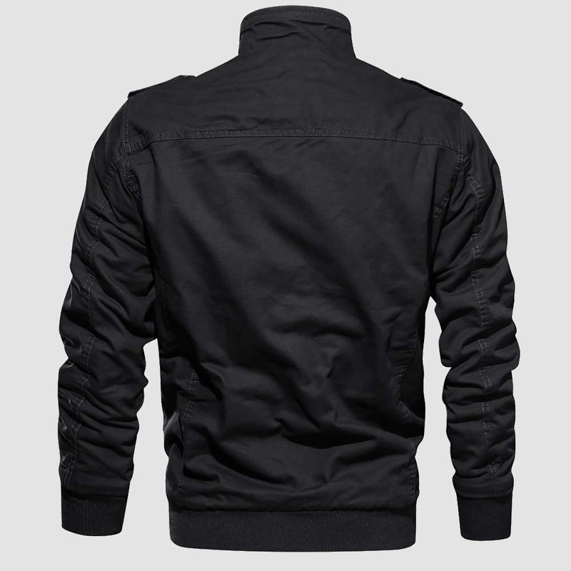 Men's Winter Tactical Cargo Jacket - Fleece Lined Military Coat for Cold Weather