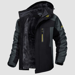 Men's Water-Resistant Ski Jacket - Insulated Fleece Lined Winter Coat for Cold Weather