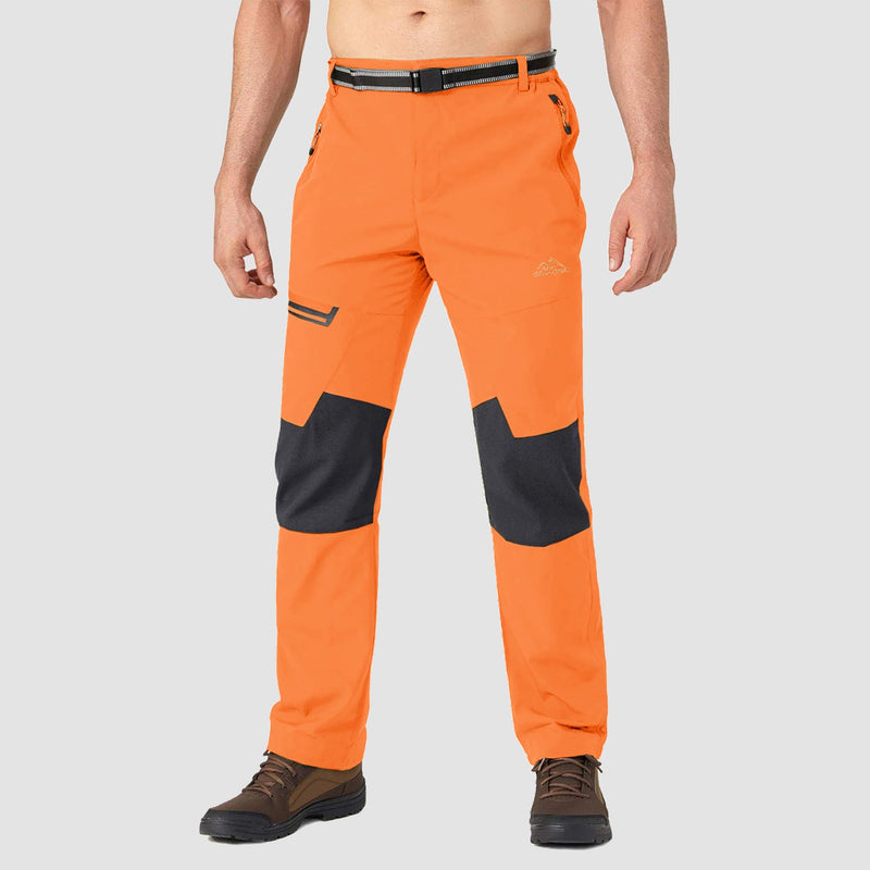 Men's Water-Resistant Fleece-Lined Ski Pants with 4 Zip Pockets - Ultimate Comfort & Warmth for Winter Sports