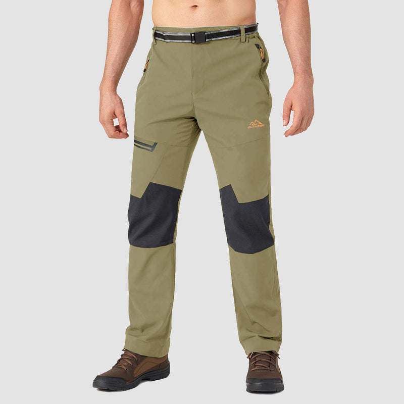 Men's Water-Resistant Fleece-Lined Ski Pants with 4 Zip Pockets - Ultimate Comfort & Warmth for Winter Sports