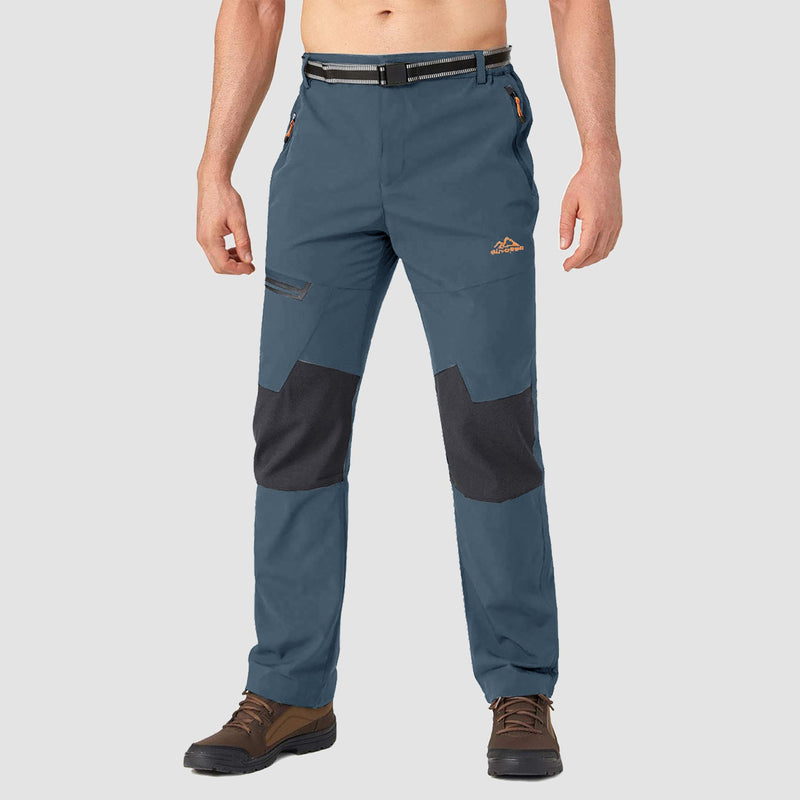 Men's Water-Resistant Fleece-Lined Ski Pants with 4 Zip Pockets - Ultimate Comfort & Warmth for Winter Sports