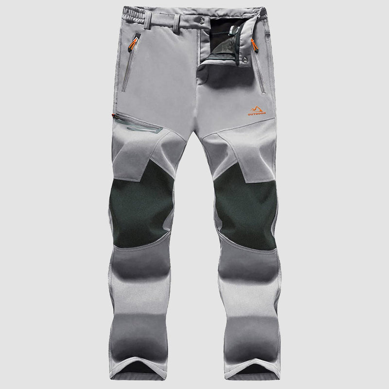 Men's Water-Resistant Fleece-Lined Ski Pants with 4 Zip Pockets - Ultimate Comfort & Warmth for Winter Sports