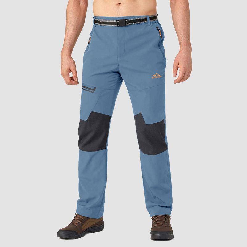 Men's Water-Resistant Fleece-Lined Ski Pants with 4 Zip Pockets - Ultimate Comfort & Warmth for Winter Sports