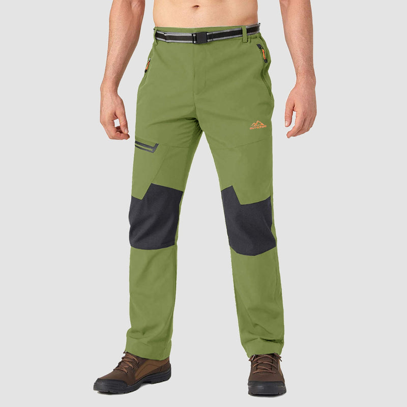 Men's Water-Resistant Fleece-Lined Ski Pants with 4 Zip Pockets - Ultimate Comfort & Warmth for Winter Sports