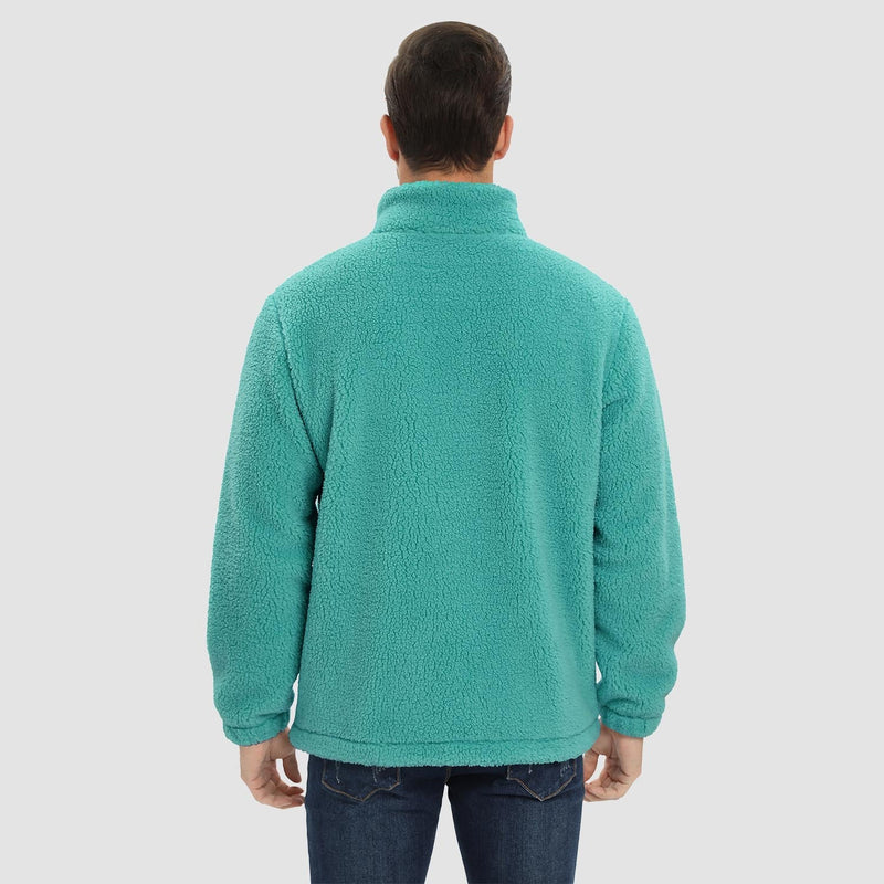 Men's Fluffy Sherpa Fleece Jacket - Full Zip Casual Winter Outerwear for Ultimate Warmth and Comfort