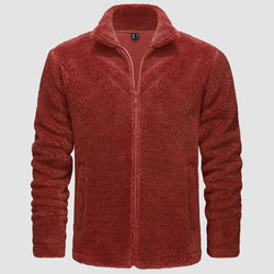 Men's Fluffy Sherpa Fleece Jacket - Full Zip Casual Winter Outerwear for Ultimate Warmth and Comfort
