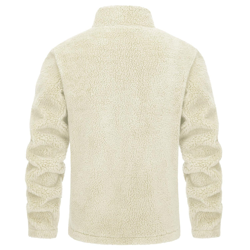 Men's Fluffy Sherpa Fleece Jacket - Full Zip Casual Winter Outerwear for Ultimate Warmth and Comfort