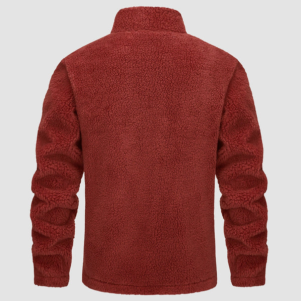 Men's Fluffy Sherpa Fleece Jacket - Full Zip Casual Winter Outerwear for Ultimate Warmth and Comfort