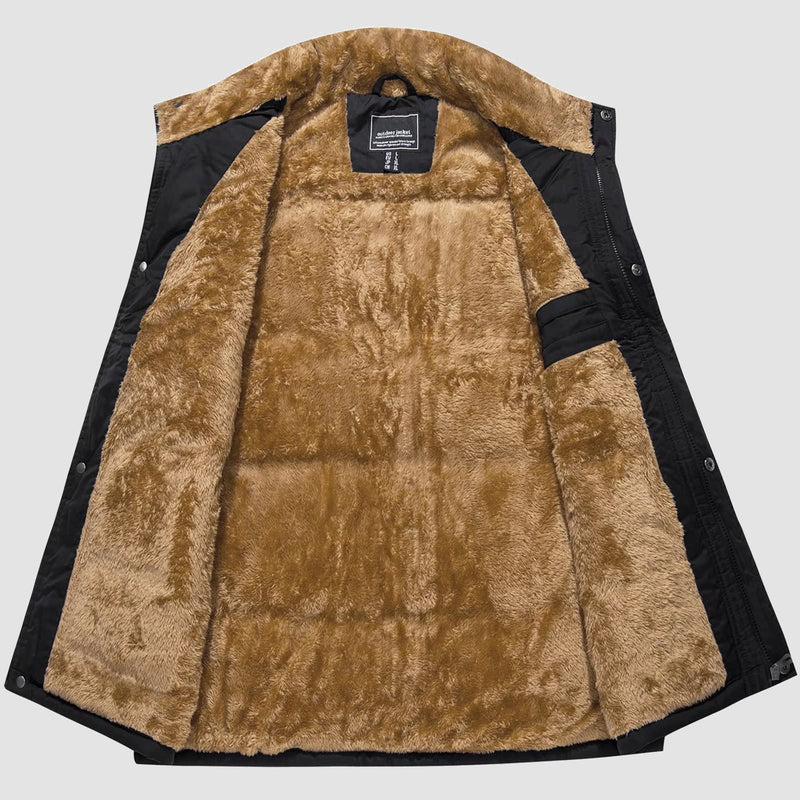 Men's Fleece Lined Vest - Warm Sleeveless Jacket for Outdoor Activities & Casual Wear