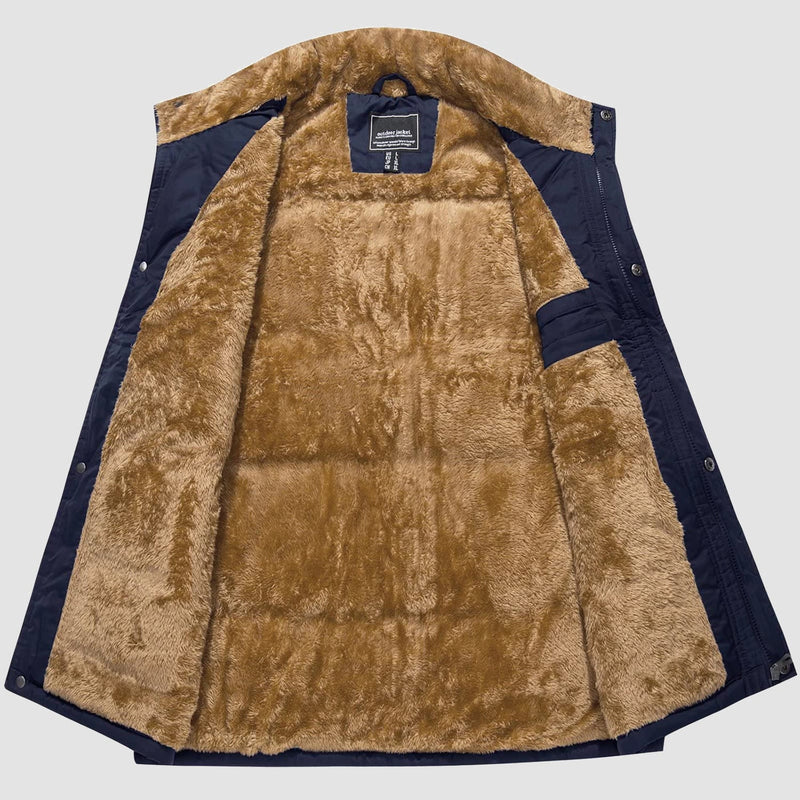 Men's Fleece Lined Vest - Warm Sleeveless Jacket for Outdoor Activities & Casual Wear