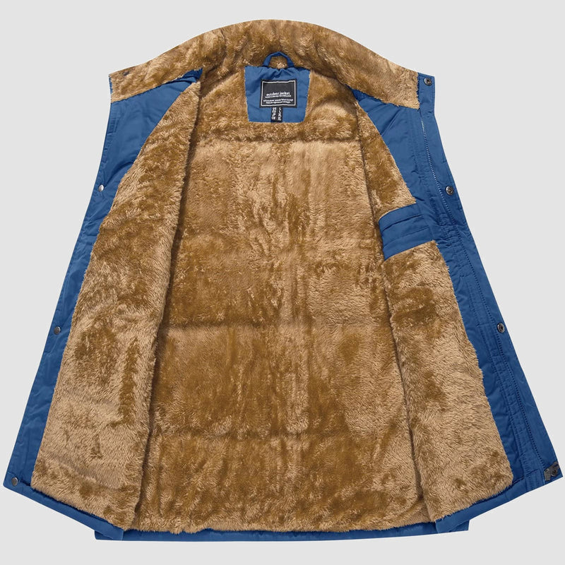 Men's Fleece Lined Vest - Warm Sleeveless Jacket for Outdoor Activities & Casual Wear