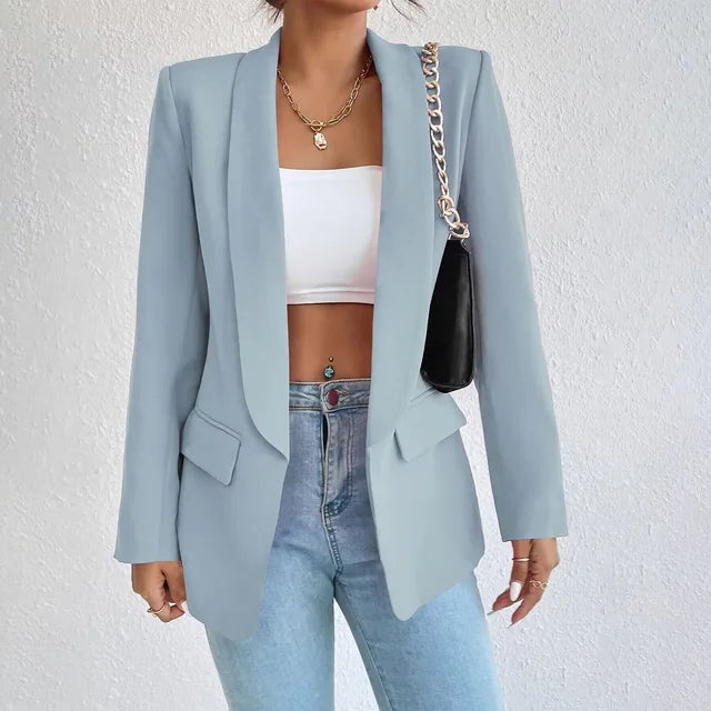 Clara Women's Stylish Blazer - Chic Tailored Jacket for Office & Casual Wear