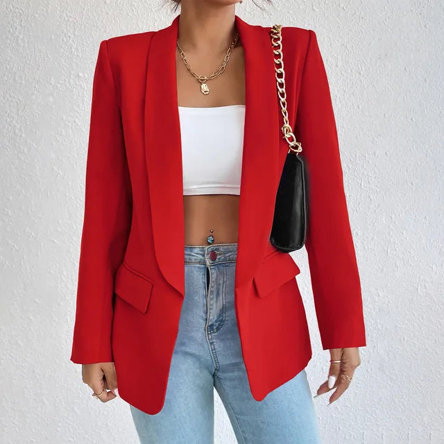 Clara Women's Stylish Blazer - Chic Tailored Jacket for Office & Casual Wear