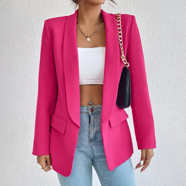 Clara Women's Stylish Blazer - Chic Tailored Jacket for Office & Casual Wear