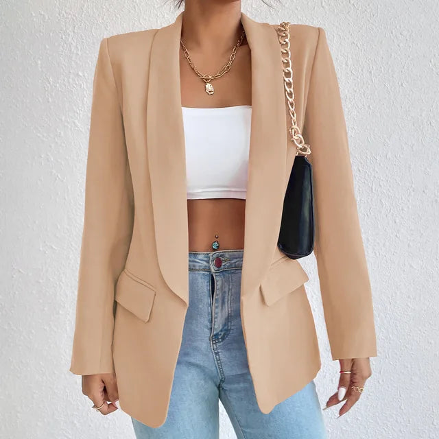 Clara Women's Stylish Blazer - Chic Tailored Jacket for Office & Casual Wear
