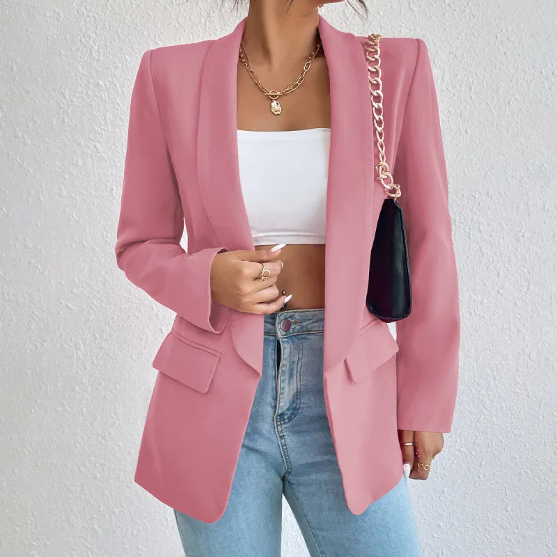 Clara Women's Stylish Blazer - Chic Tailored Jacket for Office & Casual Wear