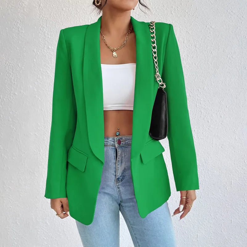 Clara Women's Stylish Blazer - Chic Tailored Jacket for Office & Casual Wear