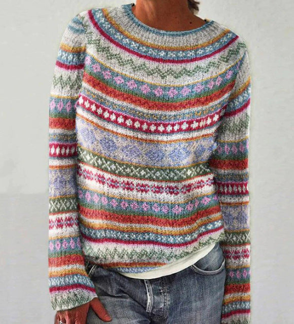 Women's Cozy Knit Sweater - Soft, Warm & Stylish Pullover for Fall & Winter