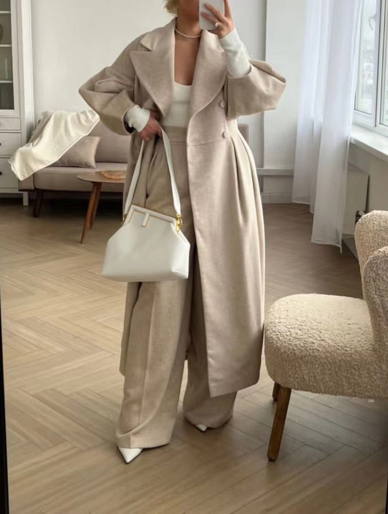 Stylish Women's Elegant Trench Coat - Classic Long Overcoat for All Seasons