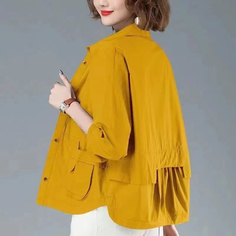 Avencea Women's Relaxed Fit Jacket with Practical Pockets - Stylish Outerwear for Everyday Wear